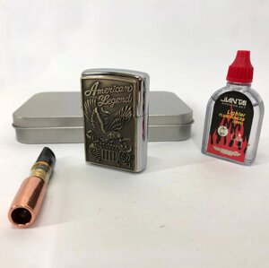 Запальничка бензинова в подарунковій коробці N7, оригінальна бензинова запальничка, запальничка в подарунок