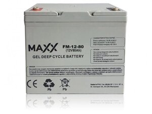 Акумулятор MAXX гелевий FM-12-80 80AH 12V