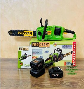 Акумуляторна пила Procraft PCA40/2 з 2 АКБ ПроКрафт 40V 4A, безщіткова