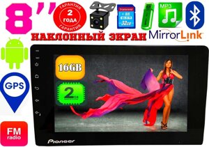 Автомагнітола Pioneer 9012A 1DIN, GPS, Android 12, скло, 8&x27, IPS 2/16GB