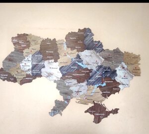 Велика Карта України з дерева,3 д карта світу, карта мира