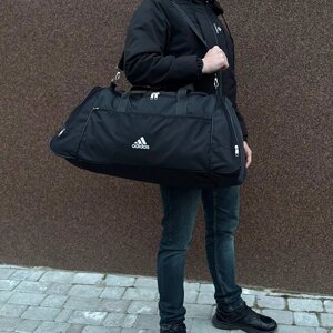 Велика спортивна чорна дорожня сумка. Сумка спортивна nike, adidas