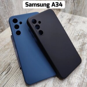 Чехол Silicone Case Wave на Samsung A34/ A54. Мікрофібра