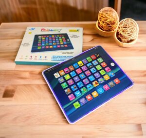 Дитячий планшет Абетка з LED підсвіткою, казки, завдання, 7 режимів гри