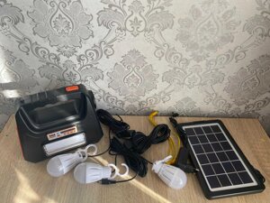 Ліхтар-прожектор на сонячній батареї + PowerBank + 3 лампи. Гарантія