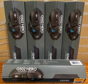 Комплект Logitech G502 Hero + G240 (Крик)