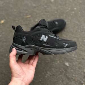 Чоловічі чорні літні кросівки New Balance 725. Летние мужские кроссовк