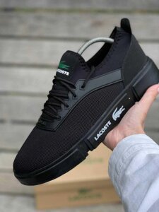 Чоловічі кросівки, кеди чорні Lacoste. Чоловічі кросівки 40-44р