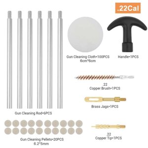 Набір для очищення дула АК-74 (5.45), M4/AR-15 (5.56) шомпол/ірш/вішер