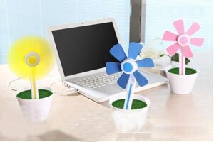 Настільний usb вентилятор у вигляді квіточки - працює від ноутбука