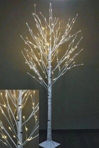 Новорічне декоративне світлодіодне дерево гірлянда Береза 150 см