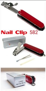 НОВИЙ Victorinox Nail clip 582, 580 red black white Edelweis Wood