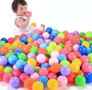 Кульки шарики пластикові для дитячих сухих басейнів Bamsic 6 см