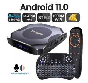 Смарт ТВ приставка Transpеed 8K S905 Андроїд 11 4Gb/32Gb IPTV Х96 x88