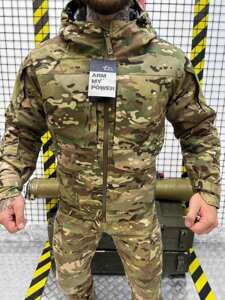 Військова тактична куртка мультикам з капюшоном утеплена омні-хіт