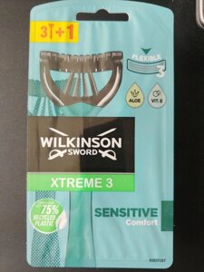 WILKINSON Xtreme3 Sensitive (уп. 4 шт) . Бритви Німеччина (оригінал)