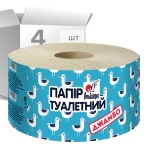 Упаковка туалетного паперу “Альбатрос” Джамбо , зелений, 4 шт., діаметр рулону 190 мм, висота 90 мм