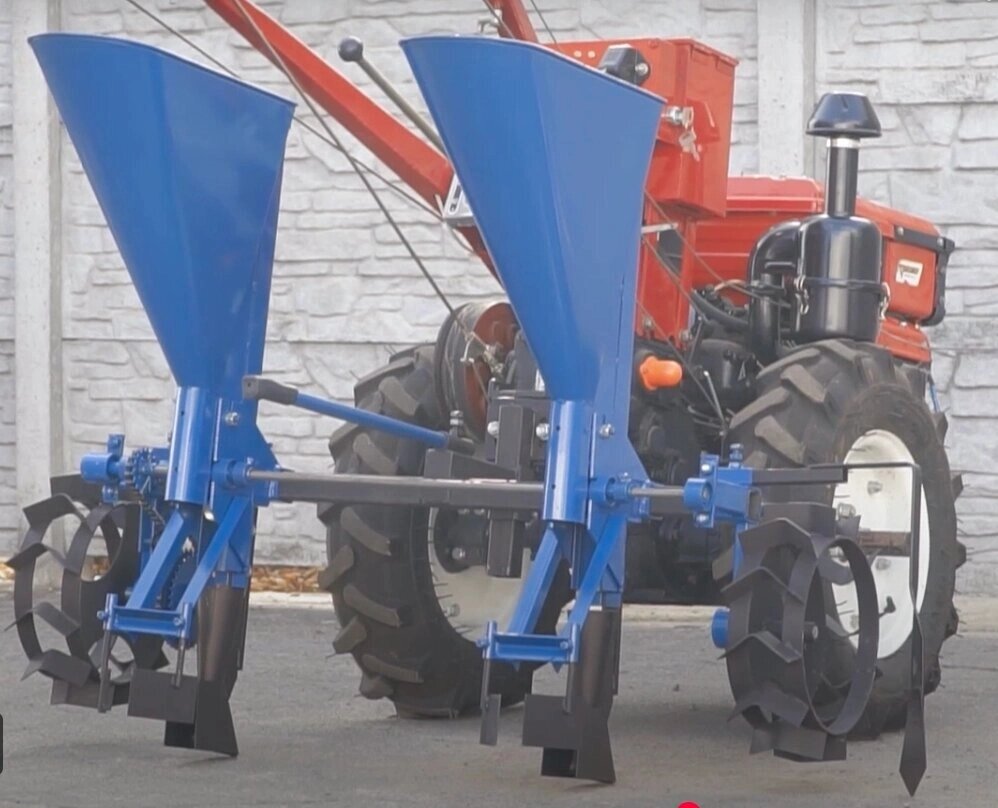 Часникосаджалка 2 рядна ложка 24, 34 від компанії Agrofast - фото 1