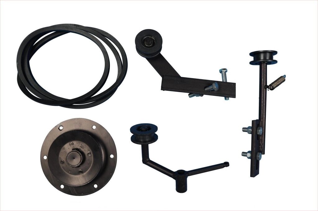 Комплект шківів для мототрактора без гідравліки, мех. відключення копалки + ремінь, Люкс від компанії Agrofast - фото 1