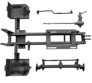 Набір для переобладнання мотоблока в монотрактор подовжений, механічні гальма Люкс