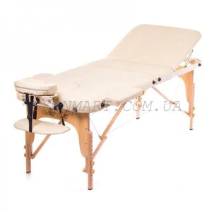 Трисекційний масажний стіл Esthetica New Tec Cream (бук)