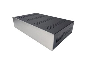 Корпус металевий MiBox з алюмінієвою панеллю MB-31(Silver) (Ш420 Г260 В90) чорний