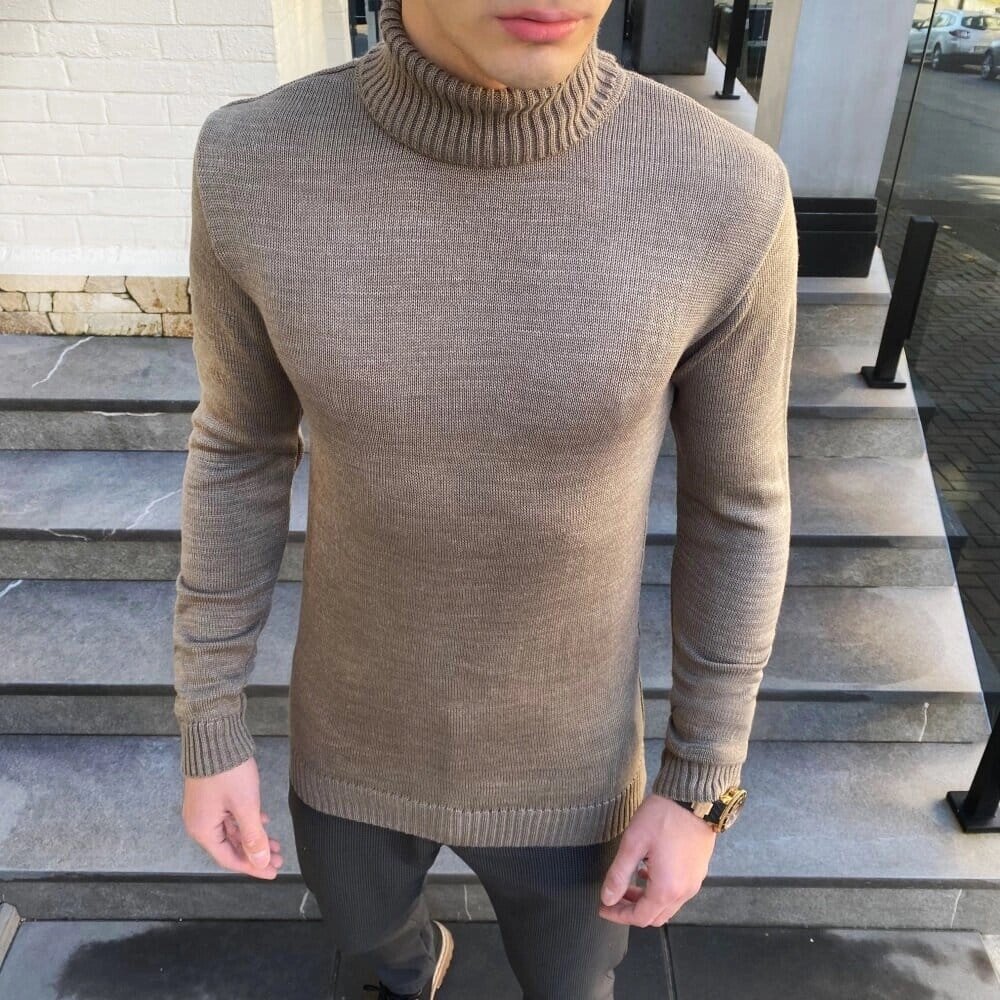 Чоловічий светр капучино Pobedov Axelrod від компанії 4Sezona - фото 1
