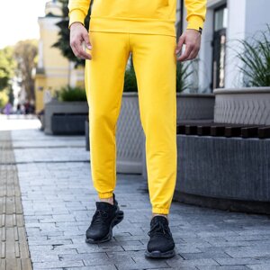 Чоловічі штани джогери з кишенями жовті Pobedov 95