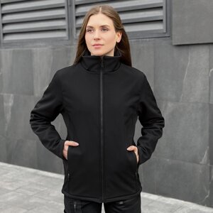 Чорна повсякденна весняна куртка на флісі Pobedov Shadow Жіноча