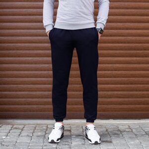 Чоловічі штани джогери з кишенями темно-сині Pobedov 95