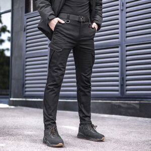 Зимові тактичні брюки чорні Pobedov trousers Tactical ЗИМА S