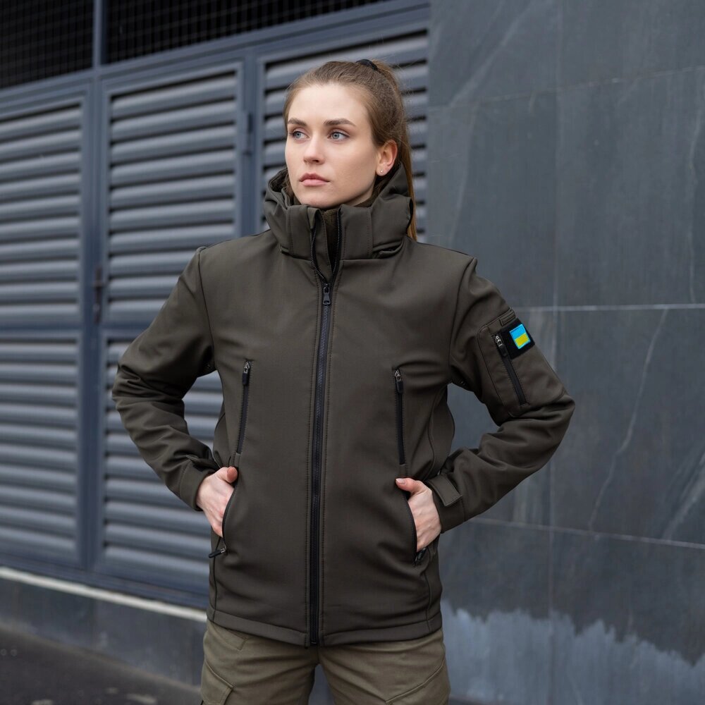 Тактична хакі куртка для жінок Pobedov Motive від компанії 4Sezona - фото 1