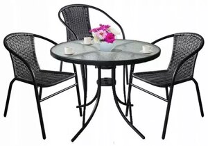 Комплект садових меблів Jumi Bistro-3 круглий стіл