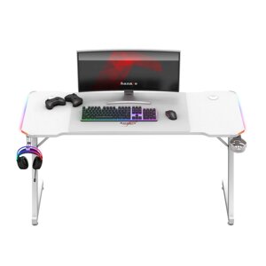 Стіл комп'ютерний Huzaro Hero 3.3 White RGB