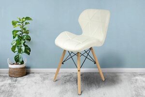 Крісло JUMI Scandinavian Design (еко-шкіра) White