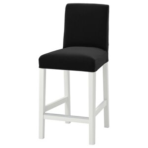Барний стілець зі спинкою ІКЕА BERGMUND 62 см Djuparp темно-сірий (s89399765)