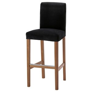 Барний стілець зі спинкою ІКЕА BERGMUND 75 см Djuparp темно-сірий (s89399789)