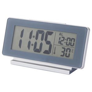 Годинник/термометр/будильник ІКЕА FILMIS 16,5х9 см сірий (50540831)