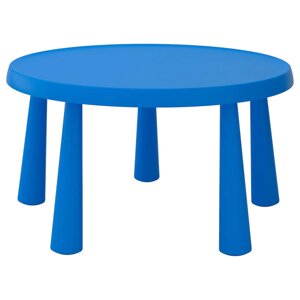 Дитячий стіл ІКЕА MAMMUT 85 см вихід синій (90365180)