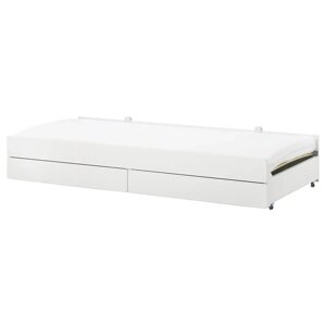 Додаткове ліжко з місцем для зберігання речей ІКЕА SLAKT 90х200 см білий (s99239451)