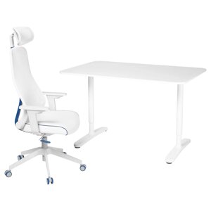 Письмовий стіл і стілець ікеа bekant / matchspel білий (s29440956)