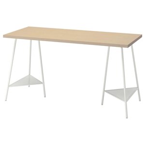 Письмовий стіл ікеа malskytt / tillslag 140х60 см біла (s59417799)