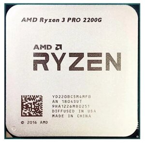 Процесор AMD AM4 Ryzen 3 2200G (3.5GHz 4 Core Radeon Vega 8) Refurbished Tray