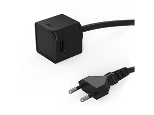 Зарядний пристрій Allocacoc USBcube Extended 1.5м чорний (10464BK/EUEUMC)