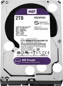 Жорсткий диск 3.5" 2Tb WD WD20PURZ Purple Factory recertified