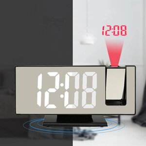 Годинник настільний з проекцією часу на стелю з LED дисплеєм, термометром та будильником