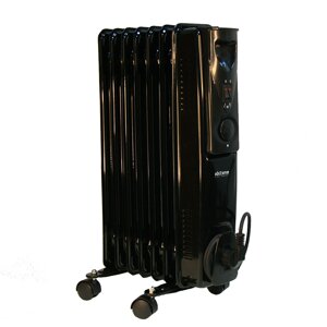 Масляний радіатор обігрівач 7 ребер Volteno 1500 Вт VO0827 чорний