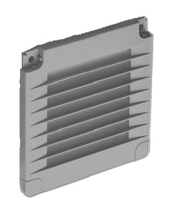 Решітка вентиляційна накладна пластикова AirRoxy 150x150 grey сіра 02-317