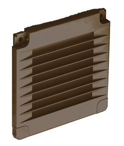 Решітка вентиляційна накладна пластикова коричнева AirRoxy 150x150 brown 02-318