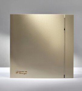 Витяжний вентилятор для ванної з таймером Soler & Palau SILENT 100 CRZ CHAMPAGNE DESIGN 4C шампань